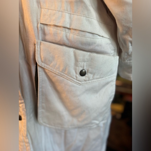 PIZAZZ Vintage 90s Cream Cotton Parka Faux Fur Collar Aspen Ski Lodge NWT M/L - Picture 16 of 17